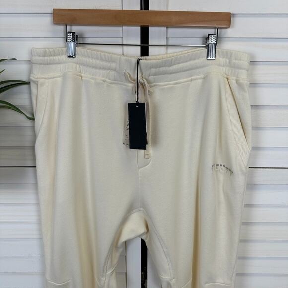 New XL‎ Twenty Montreal Cream Sunnyside Reverse Loop Terry Sweatpant Jogger Pant - Picture 3 of 13